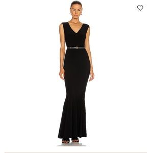 Norma Kamali Grace Fishtail gown in black